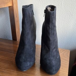 Forever 21 black with glitter heeled Booties